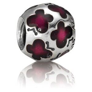 PANDORA Purple Enamel Butterfly Charm Authentic Sterling Silver Whimsical Nature